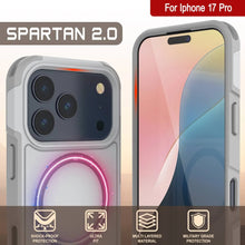 Load image into Gallery viewer, Punkcase iPhone 17 Pro Case, [Spartan 2.0 Series] Couverture lourde robuste claire avec protecteur d&#39;écran intégré [blanc]
