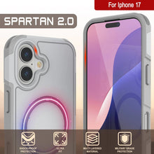 Charger l&#39;image dans la galerie, Punkcase iPhone 17 Case, [Spartan 2.0 Series] Couverture lourde robuste claire avec protecteur d&#39;écran intégré [blanc]
