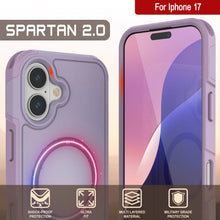 Load image into Gallery viewer, Punkcase iPhone 17 Case, [Spartan 2.0 Series] Couverture lourde robuste claire avec protecteur d&#39;écran intégré [Lilac]
