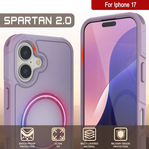 Punkcase iPhone 17 Case, [Spartan 2.0 Series] Couverture lourde robuste claire avec protecteur d'écran intégré [Lilac]