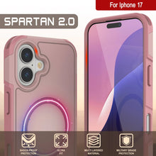 Charger l&#39;image dans la galerie, Punkcase iPhone 17 Case, [Spartan 2.0 Series] Couverture lourde robuste claire avec protecteur d&#39;écran intégré [rose]
