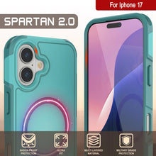 Charger l&#39;image dans la galerie, Punkcase iPhone 17 Case, [Spartan 2.0 Series] Couverture lourde robuste claire avec protecteur d&#39;écran intégré [bleu]
