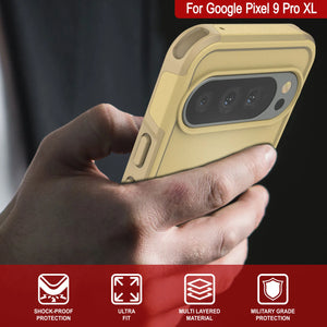 Punkcase Google Pixel 9 Pro XL Case, [Spartan 2.0 Series] Couverture lourde robuste claire avec protecteur d'écran intégré [jaune]