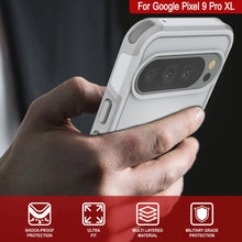 Charger l&#39;image dans la galerie, Punkcase Google Pixel 9 Pro XL Case, [Spartan 2.0 Series] Couverture lourde robuste claire avec protecteur d&#39;écran intégré [blanc]
