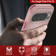 Charger l&#39;image dans la galerie, Punkcase Google Pixel 9 Pro XL Case, [Spartan 2.0 Series] Couverture lourde robuste claire avec protecteur d&#39;écran intégré [rose]

