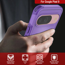 Charger l&#39;image dans la galerie, Punkcase Google Pixel 9 Case, [Spartan 2.0 Series] Couverture lourde robuste claire avec protecteur d&#39;écran intégré [Purple]
