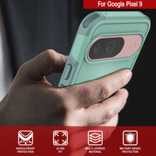 Charger l&#39;image dans la galerie, Punkcase Google Pixel 9 Case, [Spartan 2.0 Series] Couverture lourde robuste claire avec protecteur d&#39;écran intégré [Teal]
