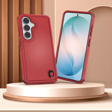 Load image into Gallery viewer, PunkCase Coque pour Galaxy S26 [Série Spartan 2.0] Coque transparente robuste et résistante [Rouge]
