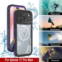 Charger l&#39;image dans la galerie, Étui IP68 imperméable iPhone 17 Pro Max, Punkcase [Purple] [série StudStar] [Slim Fit] [Dirtoproof]
