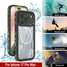 Charger l&#39;image dans la galerie, Étui IP68 imperméable iPhone 17 Pro Max, Punkcase [vert clair] [série StudStar] [Slim Fit] [Dirtoproof]
