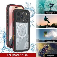 Load image into Gallery viewer, Étui IP68 imperméable iPhone 17 Pro, Punkcase [Red] [série StudStar] [Slim Fit]
