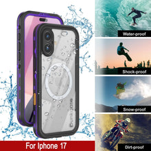 Load image into Gallery viewer, Étui IP68 imperméable iPhone 17, Punkcase [Purple] [série StudStar] [Slim Fit] [Dirtoproof]
