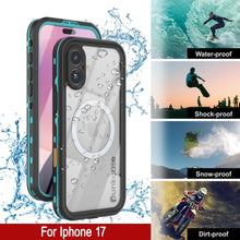 Load image into Gallery viewer, Étui IP68 imperméable iPhone 17, Punkcase [Teal] [série StudStar] [Slim Fit]
