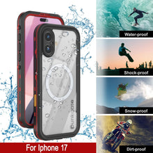 Load image into Gallery viewer, Étui IP68 imperméable iPhone 17, Punkcase [Red] [série StudStar] [Slim Fit]
