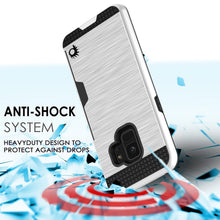 Charger l'image dans la galerie, Galaxy S9 Case, PUNKcase [SLOT Series] [Slim Fit] Dual-Layer Armor Cover w/Integrated Anti-Shock System, Credit Card Slot &amp; Screen Protector [White] (Color in image: Gold)
