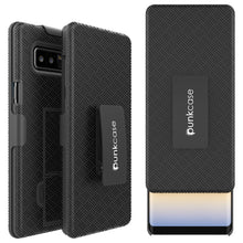 Load image into Gallery viewer, Punkcase Galaxy Note 8 Case, With PunkShield Glass Screen Protector, Holster Belt Clip &amp; Built-In Kickstand Non-Slip Dual Layer Hybrid TPU Full Body Protection for Samsung Note 8 [Black] (Color in image: Black)
