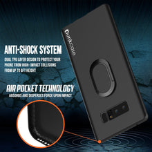 Load image into Gallery viewer, Galaxy Note 8 Case, Punkcase Magnetix Protective TPU Cover W/ Kickstand, Screen Protector [Black] 
