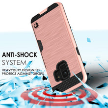 Load image into Gallery viewer, Galaxy S9 Case, PUNKcase [SLOT Series] [Slim Fit] Dual-Layer Armor Cover w/Integrated Anti-Shock System, Credit Card Slot [Rose Gold] (Color in image: Silver)
