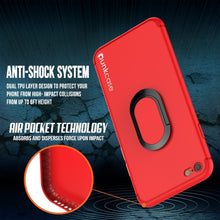 Load image into Gallery viewer, iPhone SE (4.7&quot;) Case, Punkcase Magnetix Protective TPU Cover W/ Kickstand, Tempered Glass Screen Protector [Red] 
