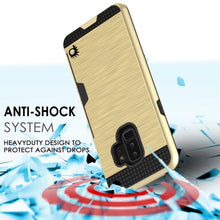 Load image into Gallery viewer, Galaxy S9 Plus Case, PUNKcase [SLOT Series] [Slim Fit] Dual-Layer Armor Cover w/Integrated Anti-Shock System [Gold] (Color in image: Black)
