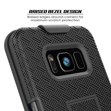 Load image into Gallery viewer, Punkcase Galaxy S8 PlusCase, With PunkShield Glass Screen Protector, Holster Belt Clip &amp; Built-In Kickstand Non-Slip Dual Layer Hybrid TPU Full Body Protection for Samsung S8 Plus Edge [Black] 
