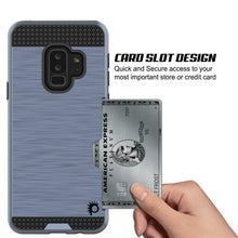 Charger l'image dans la galerie, Galaxy S9 Plus Case, PUNKcase [SLOT Series] [Slim Fit] Dual-Layer Armor Cover w/Integrated Anti-Shock System, Credit Card Slot [Navy] (Color in image: Silver)
