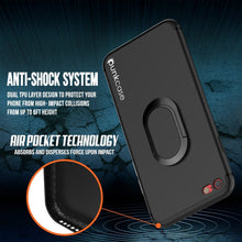 Load image into Gallery viewer, iPhone 8 Case, Punkcase Magnetix Protective TPU Cover W/ Kickstand, PLUS Tempered Glass Screen Protector [Black] 
