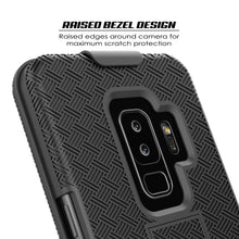 Charger l&#39;image dans la galerie, Punkcase Galaxy S9 PLUS Case With Screen Protector, Holster Belt Clip &amp; Built-In Kickstand Non Slip Dual Layer Hybrid TPU Full Body Protection [Thin Fit] for Samsung Galaxy S9+ Edge [Black] 
