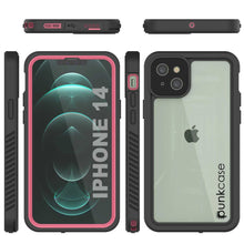 Load image into Gallery viewer, iPhone 14  Waterproof Case, Punkcase [Extreme Series] Armor Cover W/ Built In Screen Protector [Pink] (Color in image: Red)
