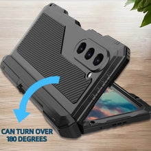 Load image into Gallery viewer, Coque en métal pour Galaxy Z Fold5, étui de protection robuste et résistant aux chocs de qualité militaire, couverture complète en corps dur [Néon]
