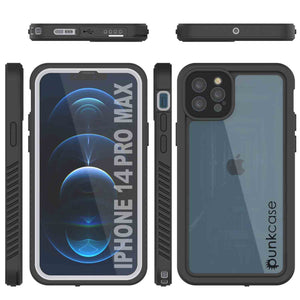 iPhone 14 Pro Max Waterproof Case, Punkcase [Extreme Series] Armor Cover W/ Built In Screen Protector [White] (Color in image: Teal)