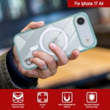 Charger l'image dans la galerie, Punkcase iPhone 17 Air Magnetic Wireless Charging Case [Clearmag Series] [Teal]
