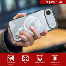 Charger l'image dans la galerie, Punkcase iPhone 17 Air Magnetic Wireless Charging Case [Clearmag Series] [Black]
