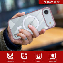 Charger l'image dans la galerie, Punkcase iPhone 17 Air Magnetic Wireless Charging Case [Clearmag Series] [Rose]
