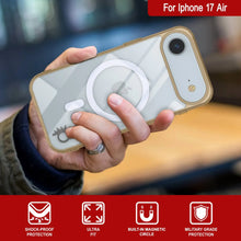 Charger l'image dans la galerie, Punkcase iPhone 17 Air Magnetic Wireless Charging Case [Clearmag Series] [Gold]
