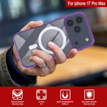 Charger l'image dans la galerie, Punkcase iPhone 17 Pro Max Magnetic Wireless Charging Case [ClearMag Series] [Purple]
