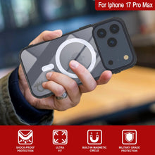Charger l'image dans la galerie, Punkcase iPhone 17 Pro Max Magnetic Wireless Charging Case [ClearMag Series] [Black]
