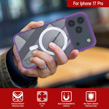 Charger l'image dans la galerie, Punkcase iPhone 17 Pro Magnetic Wireless Charging Case [Clearmag Series] [Purple]
