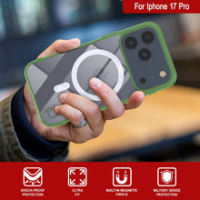 Charger l'image dans la galerie, Punkcase iPhone 17 Pro Magnetic Wireless Charging Case [Clearmag Series] [Green]
