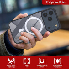 Charger l'image dans la galerie, Punkcase iPhone 17 Pro Magnetic Wireless Charging Case [Clearmag Series] [Black]
