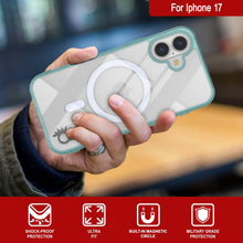Charger l'image dans la galerie, Punkcase iPhone 17 Magnetic Wireless Charging Case [Clearmag Series] [Teal]
