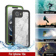 Load image into Gallery viewer, Étui imperméable de l&#39;iPhone 16E, couvercle d&#39;armure Punkcase [Extreme Mag] avec protecteur d&#39;écran intégré [vert]
