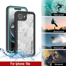 Load image into Gallery viewer, Étui imperméable de l&#39;iPhone 16E, couvercle d&#39;armure Punkcase [Extreme Mag] avec protecteur d&#39;écran intégré [Teal]
