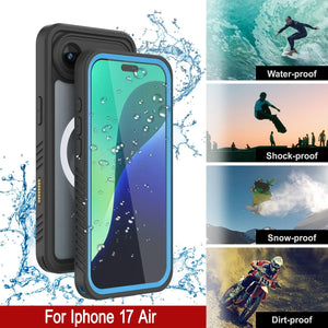 Étui étanche à l'air de l'iPhone 17, Punkcase [Extreme Series] Couvercle d'armure avec protecteur d'écran intégré [Navy Blue]