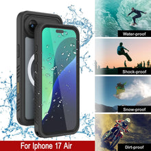 Charger l'image dans la galerie, Étui étanche à l'air de l'iPhone 17, couvercle d'armure Punkcase [série Extreme avec protecteur d'écran intégré [noir]
