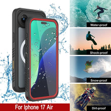 Charger l&#39;image dans la galerie, Coupe d&#39;iphone 17 étanche à l&#39;air, punkcase [Extreme Series] Couvercle d&#39;armure avec protecteur d&#39;écran intégré [rouge]
