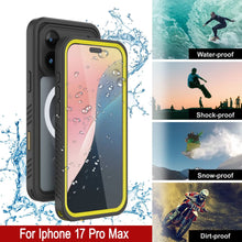 Charger l&#39;image dans la galerie, Étui imperméable iPhone 17 Pro Max, punkcase [Extreme Series] Couverture d&#39;armure avec protecteur d&#39;écran intégré [jaune]
