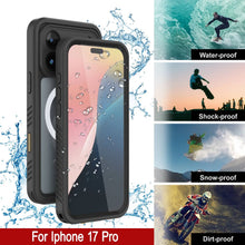 Charger l'image dans la galerie, Étui imperméable iPhone 17 Pro, couvercle d'armure Punkcase [Extreme Mag] avec protecteur d'écran intégré [noir]
