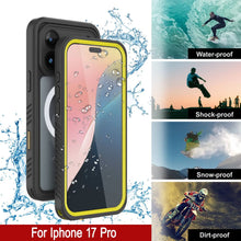 Charger l'image dans la galerie, Étui imperméable iPhone 17 Pro, couvercle d'armure Punkcase [Extreme Mag] avec protecteur d'écran intégré [jaune]
