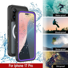 Charger l&#39;image dans la galerie, Hautre imperméable de l&#39;iPhone 17 Pro, Punkcase [Extreme Series] Couvercle d&#39;armure avec protecteur d&#39;écran intégré [violet]
